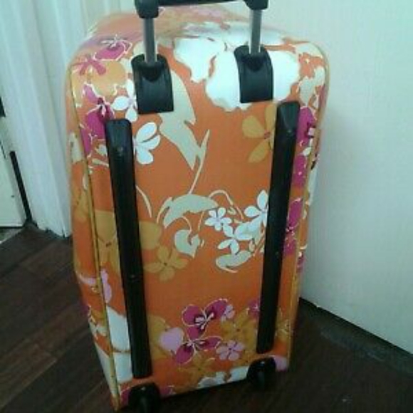 Roxy orange sherbert floral print rolling duffle w - Picture 6 of 8